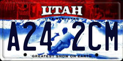 UT license plate A242CM
