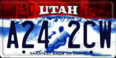 UT license plate A242CW