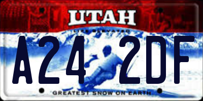 UT license plate A242DF