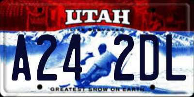 UT license plate A242DL