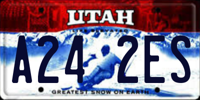 UT license plate A242ES