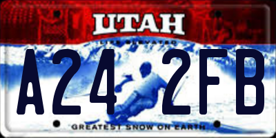 UT license plate A242FB