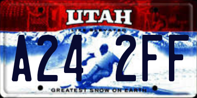 UT license plate A242FF