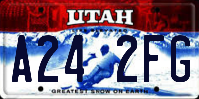 UT license plate A242FG