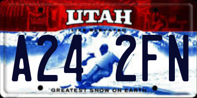 UT license plate A242FN