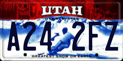 UT license plate A242FZ