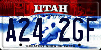 UT license plate A242GF