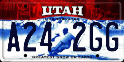 UT license plate A242GG