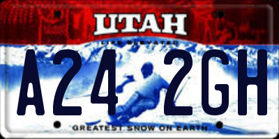 UT license plate A242GH