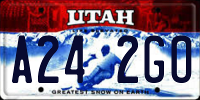 UT license plate A242GO