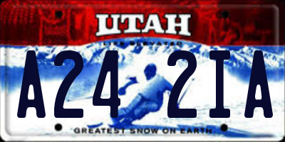 UT license plate A242IA