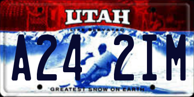 UT license plate A242IM