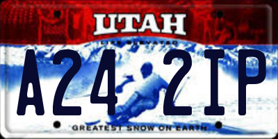 UT license plate A242IP