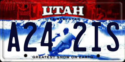 UT license plate A242IS