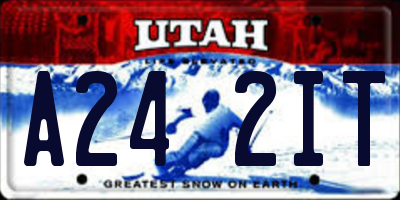 UT license plate A242IT