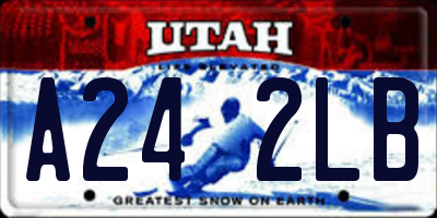 UT license plate A242LB