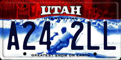 UT license plate A242LL