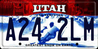 UT license plate A242LM