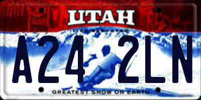 UT license plate A242LN