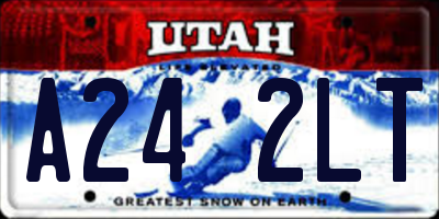 UT license plate A242LT