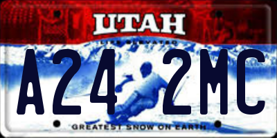 UT license plate A242MC