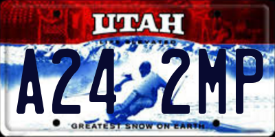 UT license plate A242MP