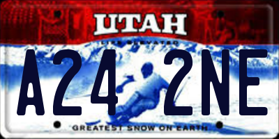 UT license plate A242NE