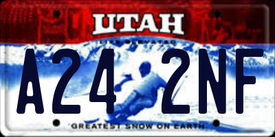 UT license plate A242NF