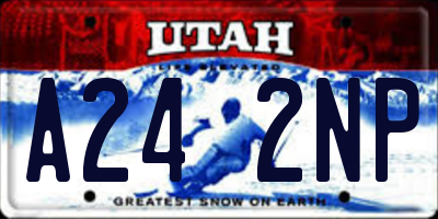 UT license plate A242NP