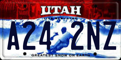 UT license plate A242NZ