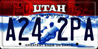 UT license plate A242PA