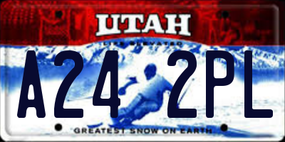 UT license plate A242PL