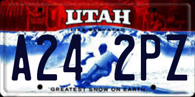 UT license plate A242PZ