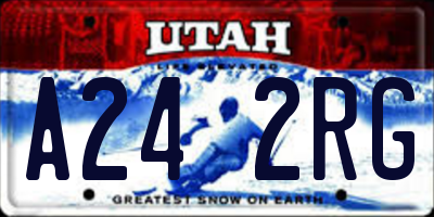UT license plate A242RG