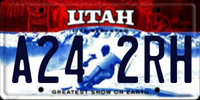 UT license plate A242RH