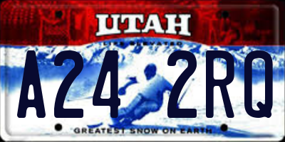 UT license plate A242RQ