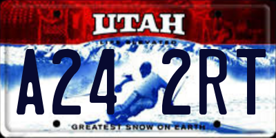 UT license plate A242RT