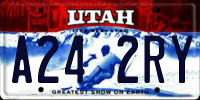 UT license plate A242RY
