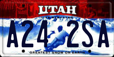 UT license plate A242SA