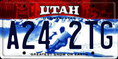 UT license plate A242TG