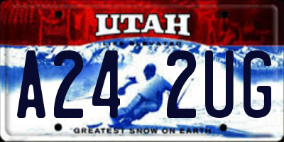 UT license plate A242UG
