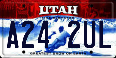UT license plate A242UL