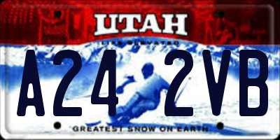UT license plate A242VB