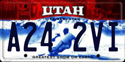 UT license plate A242VI