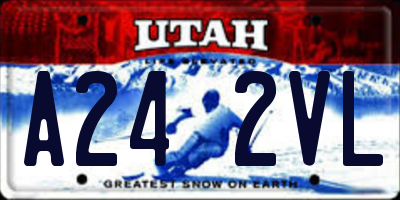 UT license plate A242VL