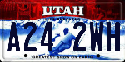 UT license plate A242WH