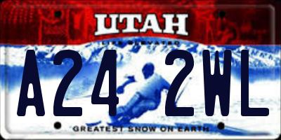 UT license plate A242WL