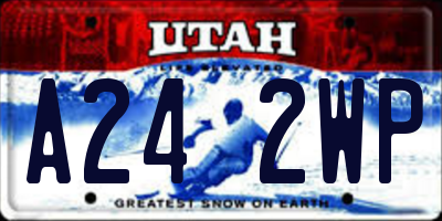UT license plate A242WP