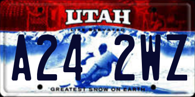 UT license plate A242WZ