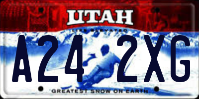 UT license plate A242XG